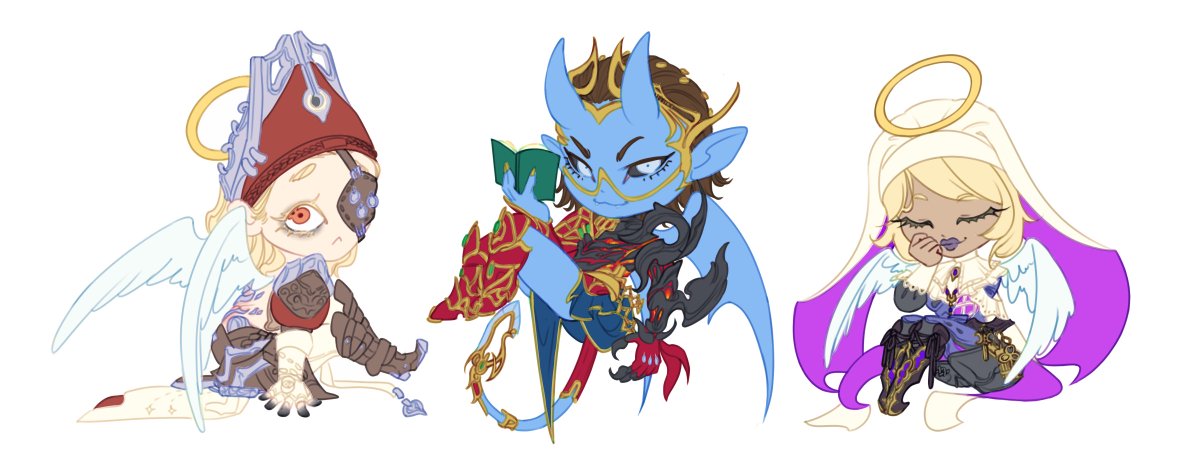 ShilalaPrime's tweet photo. Never posted these here but my little triad sticker designs that I handed out at tennocon this year.  I'm so happy with how they came out.

#warframe #warframefanart https://t.co/cLZD1swnvB