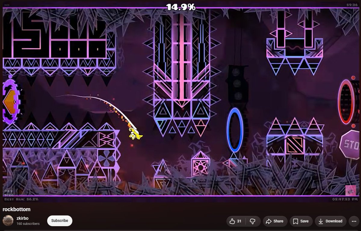SharkManGMD's tweet photo. so here we go again with Kolium "Beating" levels. These 2 screenshots are the same frame from different people, first off, koliums is like way lower quality, showing he just purely copied the video, 2nd, ZKirbos was uploaded 2 weeks ago, koliums was 2 days ago. This mf is so bad https://t.co/eXJHoVlNmV