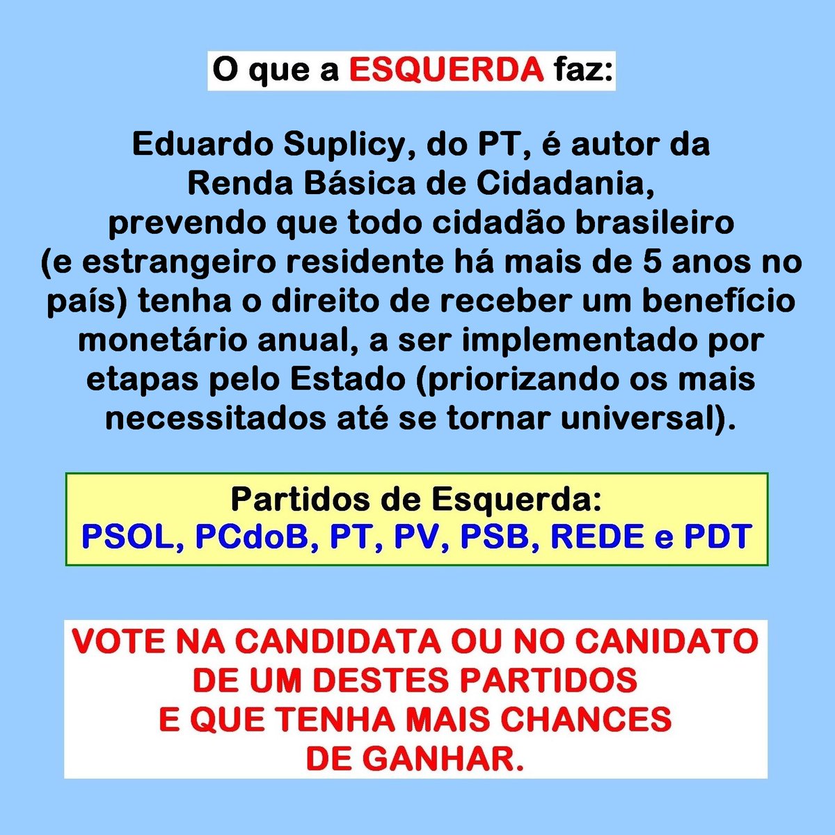 RogerBMoura's tweet photo. A Esquerda deseja uma vida digna para todas e todos. https://t.co/higSg2whcL