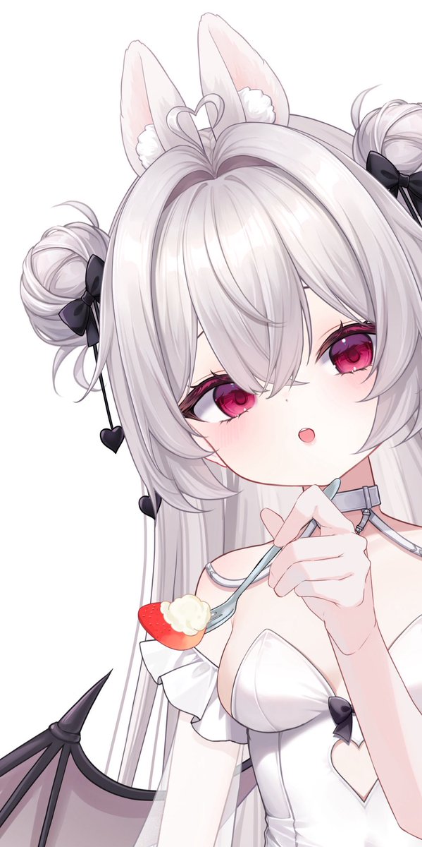 Shaotantan's tweet photo. #おはようＶTuber 

はい、あーん！

おはしゃおにゃ🐾🤍
全身筋肉痛のしゃおたんです。

今日の予定
配信はお休みです。 https://t.co/BEwe34rgMn
