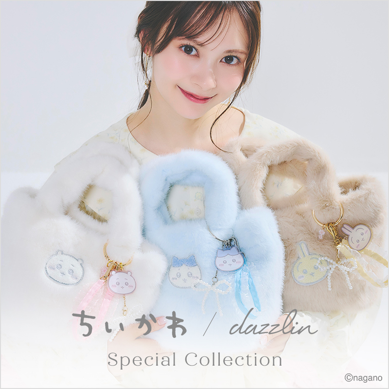 dazzlin_com's tweet photo. ⋱  Special collection  ⋰

dazzlinの初となる「ちいかわ」special collection 💫

本日より公式WEBストア"RUNWAY  channel"にて
特設ページの公開がスタート…♥

「ちいかわ」special collectionと共にぜひチェックしてみてください💭

https://t.co/fuREZonCvz

——————————————————

【 schedule 】

📍8.7(fri) 12:00～
　 WEBストアでの先行販売開始
　（RUNWAY channel ＆ ZOZOTOWNにてお取り扱い予定。）

📍9月中旬頃～
　 全国のdazzlin店舗にて販売開始

※無くなり次第終了となります、予めご了承ください。

——————————————————

#ちいかわ #chiikawa
#dazzlin #ダズリン