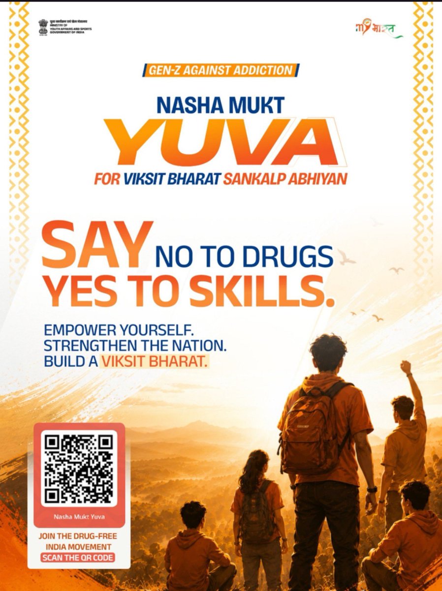 socialepfo's tweet photo. More than 1 crore young Indians joining hands across 25,000+ locations is not just participation, it is the awakening of a generation. Prime Minister  @narendramodi Ji has shown that a Nasha Mukt Yuva is the strongest foundation of a Viksit Bharat. 
#NashaMuktYuva https://t.co/9GxDpdxz4I