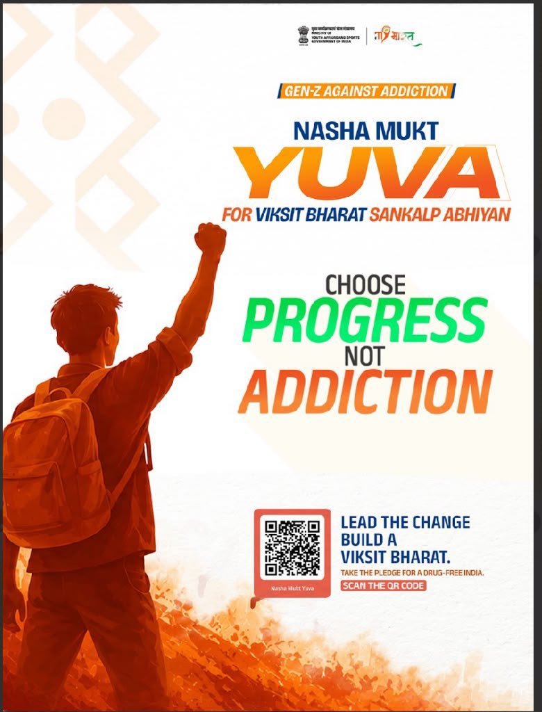 socialepfo's tweet photo. The road to Viksit Bharat 2047 begins with empowering the youth of today. Prime Minister
@narendramodi
Ji has made it clear that India’s future belongs to young people who choose knowledge over addiction, fitness over weakness and purpose over distraction. #NashaMuktYuva https://t.co/eRWPBuxnKa