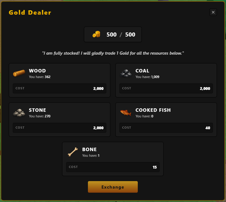 playchainera's tweet photo. 🪙 GOLD DEALER UPDATE

Bone prices are climbing as demand keeps rising 🦴

Cost per 1 Gold 
Wood: 2000 
Coal: 2000 
Stone: 2000 
Cooked Fish: 40 
Bone: 15

Play now: https://t.co/vLMFOdUh2Y https://t.co/fkS4qYNpxL