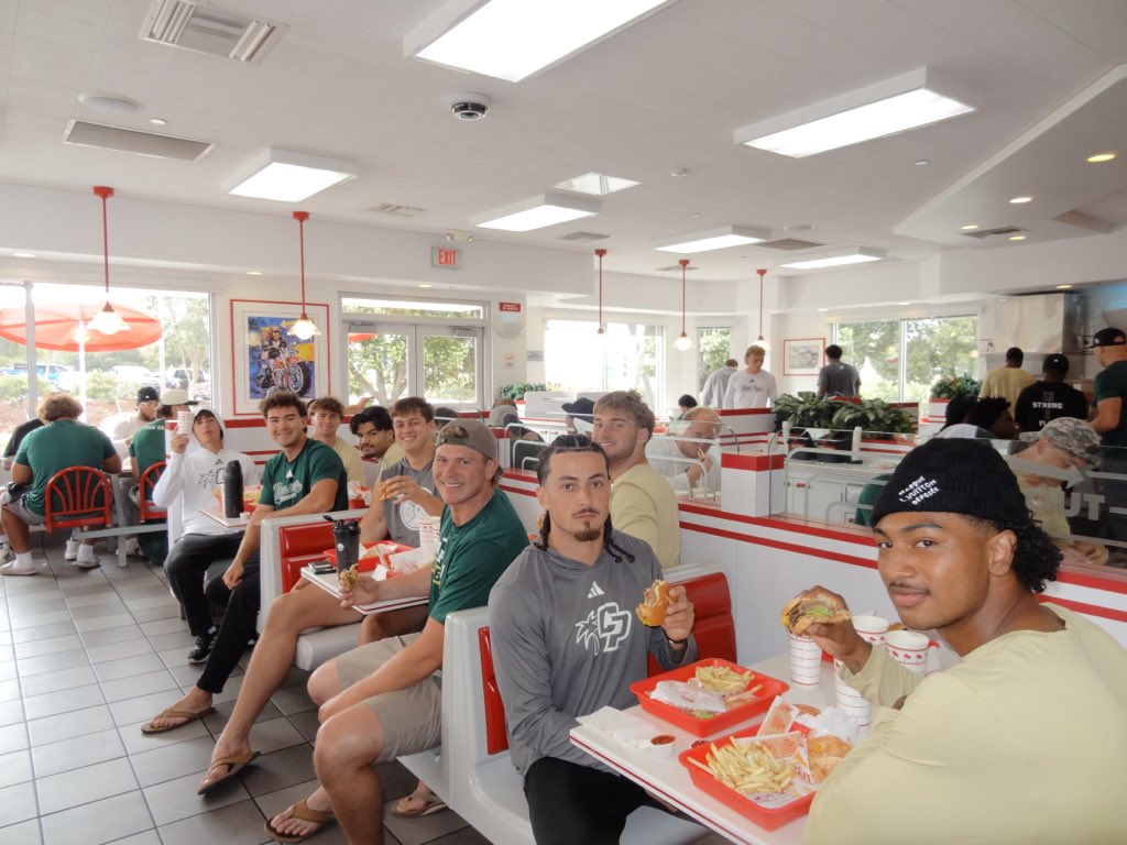 calpolyfootball's tweet photo. Team bonding on film📸

#RideHigh https://t.co/4j1KlufmMJ