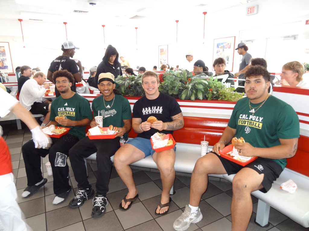 calpolyfootball's tweet photo. Team bonding on film📸

#RideHigh https://t.co/4j1KlufmMJ