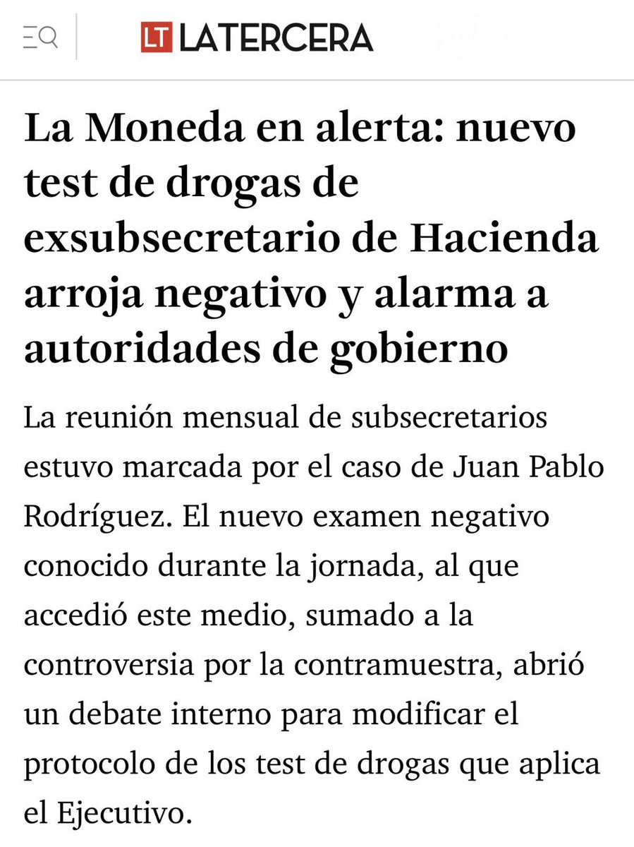 MinteMunoz's tweet photo. #ExsubsecretariodeHacienda 
Hay que revisar protocolos, procedimientos, y que sean los laboratorios de mayor prestigio del país quienes tomen los exámenes. La honra de una persona con trayectoria intachable no puede estar a merced de bajos estándares o vicios aparentes. https://t.co/8JMKMmBA3J