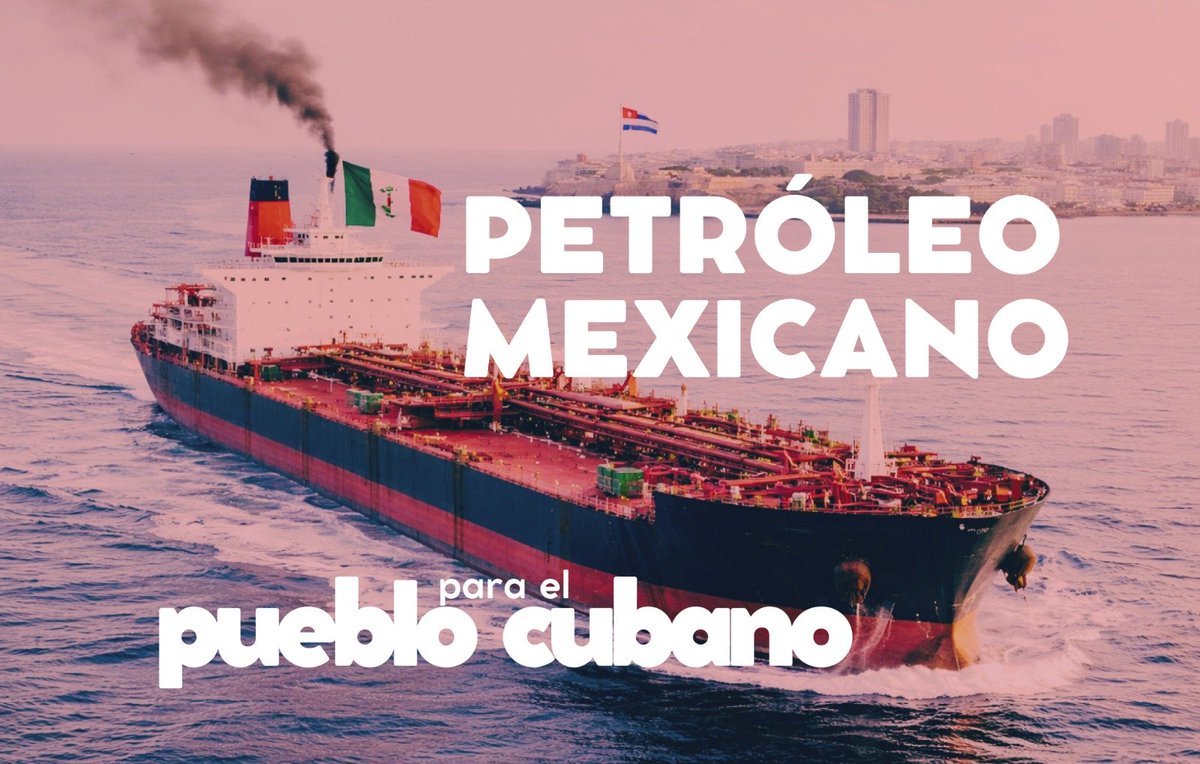 comunistamexico's tweet photo. Adelante con la campaña de Un barco de petróleo para Cuba.

Petróleo Mexicano para el pueblo cubano!! https://t.co/8sII4dSY0g