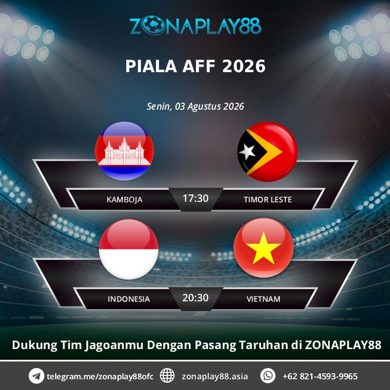zonaplayupdate's tweet photo. 🔰 S P O R T B O O K 🔰

Senin, 03 Agustus 2026

⚽️ PIALA AFF 2026 https://t.co/eyhZMShS4p
