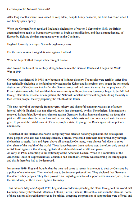 NSLitArchive's tweet photo. New upload to the Internet Archive:

"Under the Flags of Honor" was a Estonian pamphlet produced by the Third Reich in 1941 following its occupation, featuring the Führer's Proclamation to the German People and a explanation of National Socialism.

This translation was done by a friend of mine, Siege-Sale, on FashFront - visit us there for discussions on Fascism and National Socialism, along with threads on translations, book reviews, and other related topics.

Read the translation here: https://t.co/s6QKh1nCS1