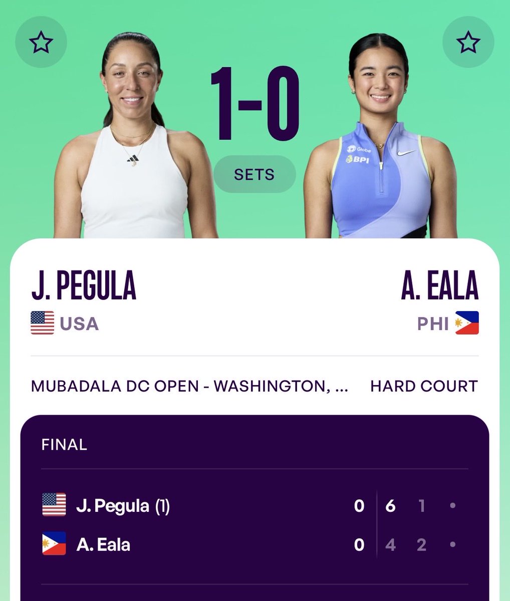 hexidy's tweet photo. 🌧️ MATCH UPDATE

Due to continuing rain, play has been canceled for today.

The Mubadala DC Open Singles Final will resume at 12:00 PM (noon) local time on Monday.

Stay tuned for further updates as Alexandra Eala and Jessica Pegula return to the court to battle for the title.🎾 https://t.co/5L31FtNnEC