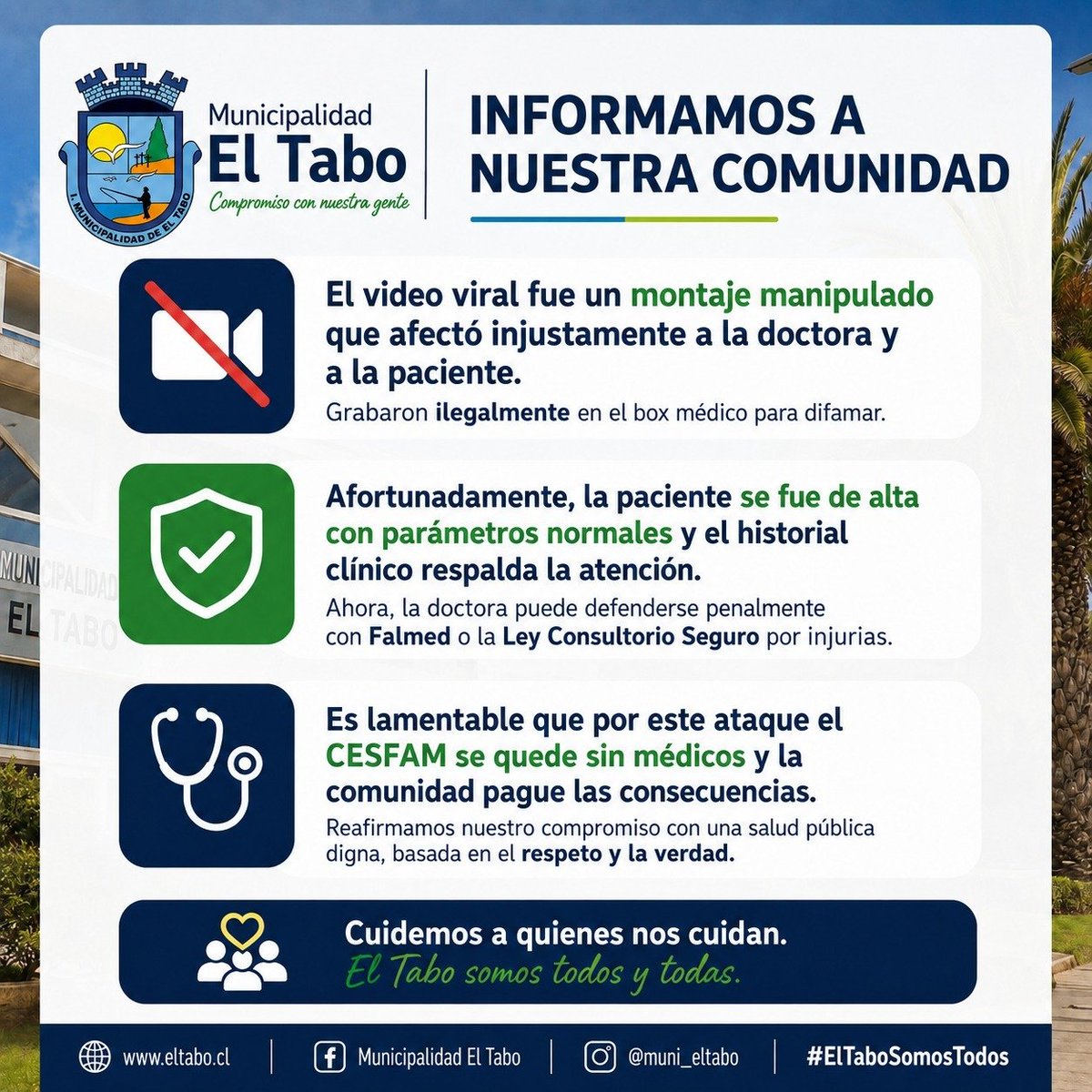 HerrA73077585's tweet photo. @choconuevo @NoticiasLiveCh Almenos el servicio de salud y Municipio la apoyan, lamentablemente los médicos que se fueron, no volverán, ya están trabajando en otro lado. Perdieron excelentes elementos en el TABO. https://t.co/i6vljQv54d