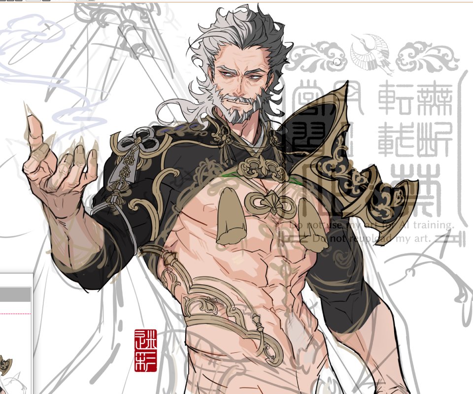 maewake_ossan's tweet photo. らくがき途中おじさん　ツートーン髪っていいですよね… https://t.co/mTJSuID0j9