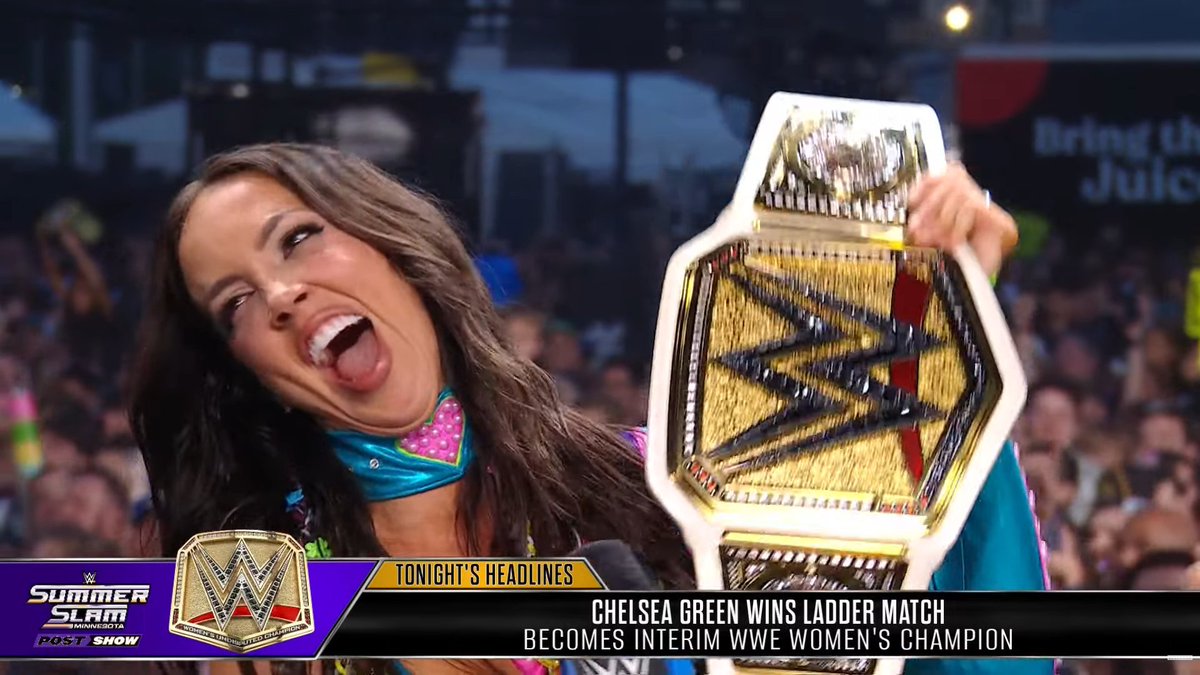 EliteClubS0B's tweet photo. “I'm going to dedicate this title win to Michael Hayes.” - Chelsea Green

CHELSEA GREEN TAKING SHOTS AT MICHAEL HAYES 😭🔥

#SummerSlam https://t.co/PS5V95r42G