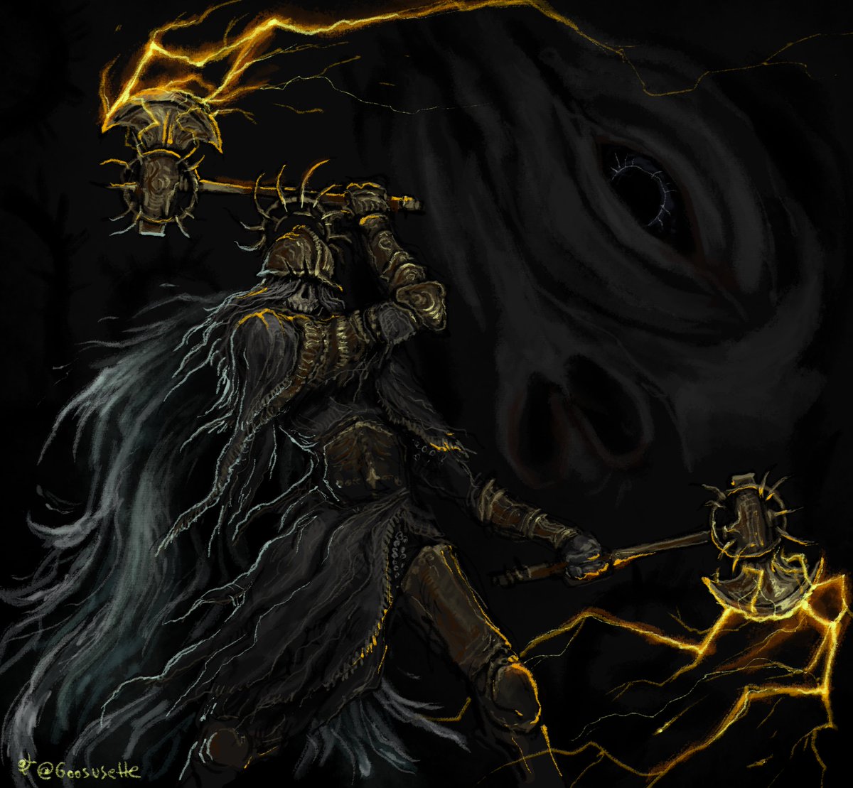 Goosusette's tweet photo. death knight 
#eldenring https://t.co/g6azY91z3h