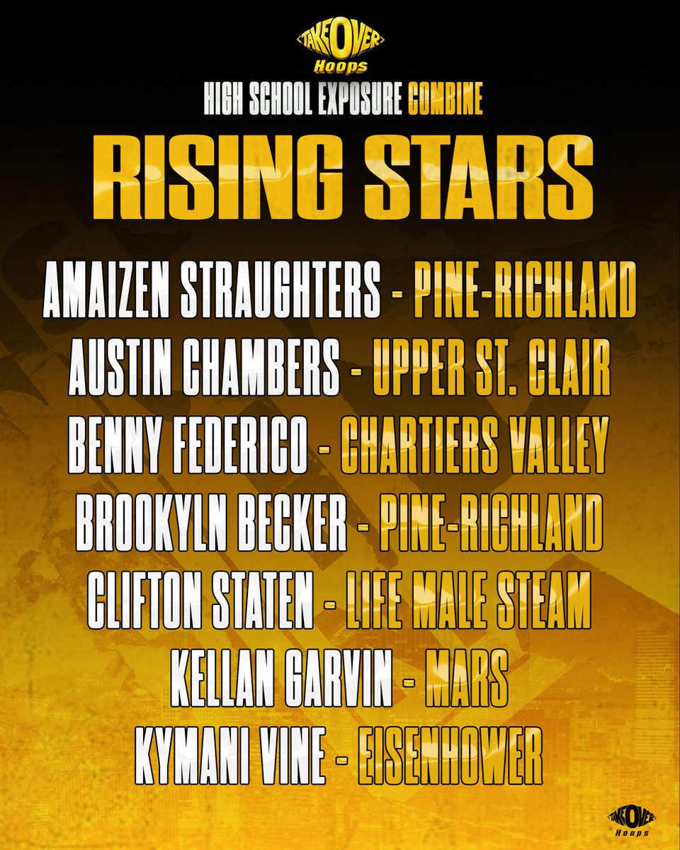 takeoverhoops_'s tweet photo. The talent in the gym spoke for itself.

Congratulations to our High School Combine All-Combine selections and Rising Stars🏆

These guys separated themselves with their play, energy, and competitiveness from start to finish. In a gym packed with future college hoopers, these names consistently stood out.

A lot of talent coming out of Western PA and beyond. More to come🍿