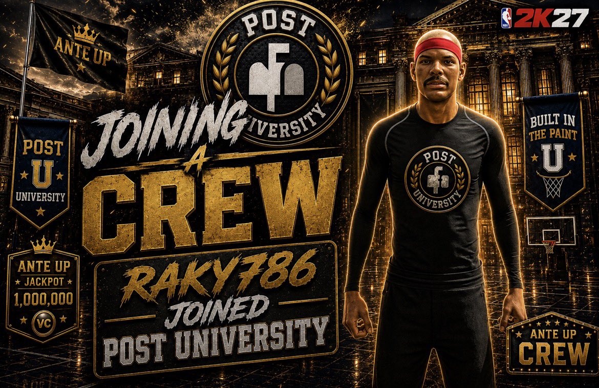 POSTUNIVERISTY's tweet photo. @Raky_786 HAS OFFICIALLY JOINED https://t.co/JmEvrte9LX