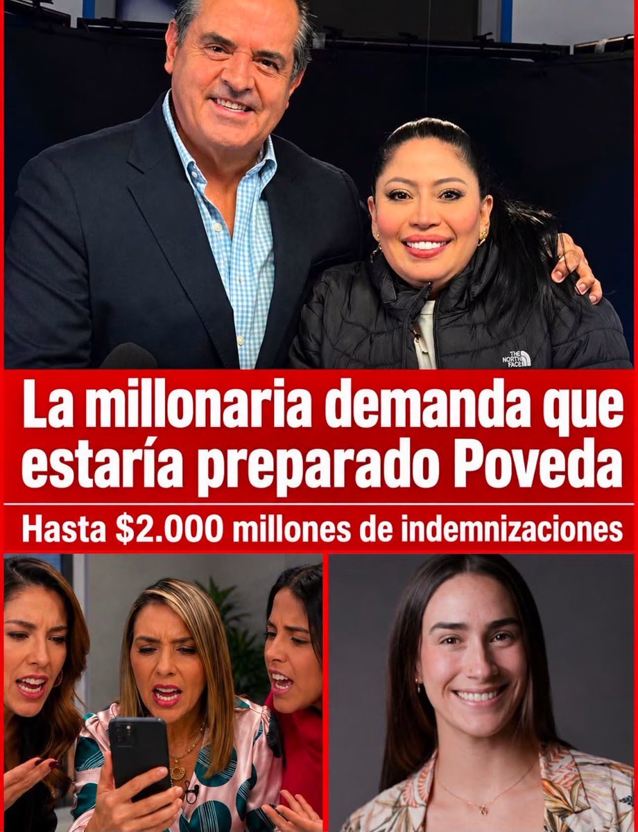 tatiikno's tweet photo. ¡Uyyy! 😬 Se les puede ir hondo por andar jugando a las “periodistas”.

Según se ha informado, la abogada Wendy Herrera, integrante de la defensa del periodista Rafael Poveda, estaría preparando una millonaria demanda por presuntos daños al buen nombre y la reputación del comunicador. Las reclamaciones por perjuicios podrían alcanzar hasta 2.000 millones de pesos.

Hay quienes creyeron que las redes sociales eran un juzgado y que señalar era lo mismo que probar. Ahora será la justicia la que determine lo que corresponda.

Porque una cosa es acusar… y otra muy distinta responder por las consecuencias si esas acusaciones no se sostienen.

“Fueron por lana y salieron trasquiladas.” 😂