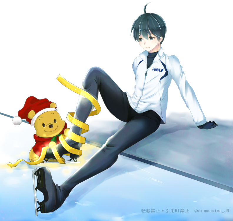 shimasuica_J9's tweet photo. プーさんと羽生くんはたくさん描いてきたなと再掲（一部）で懐かしむ。公式コラボ感慨深い https://t.co/6wy0qtDszP
