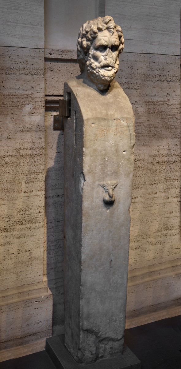 ChurlishSpecter's tweet photo. Brings to mind the Herm statues.

Historical aside: Alcibiades (seriously, look THIS guy up!) was accused of running around town &amp; knocking the peckers off these statues.

An act of impropriety he was recalled from his Syracuse command to answer for. https://t.co/Ulz19FOYXR