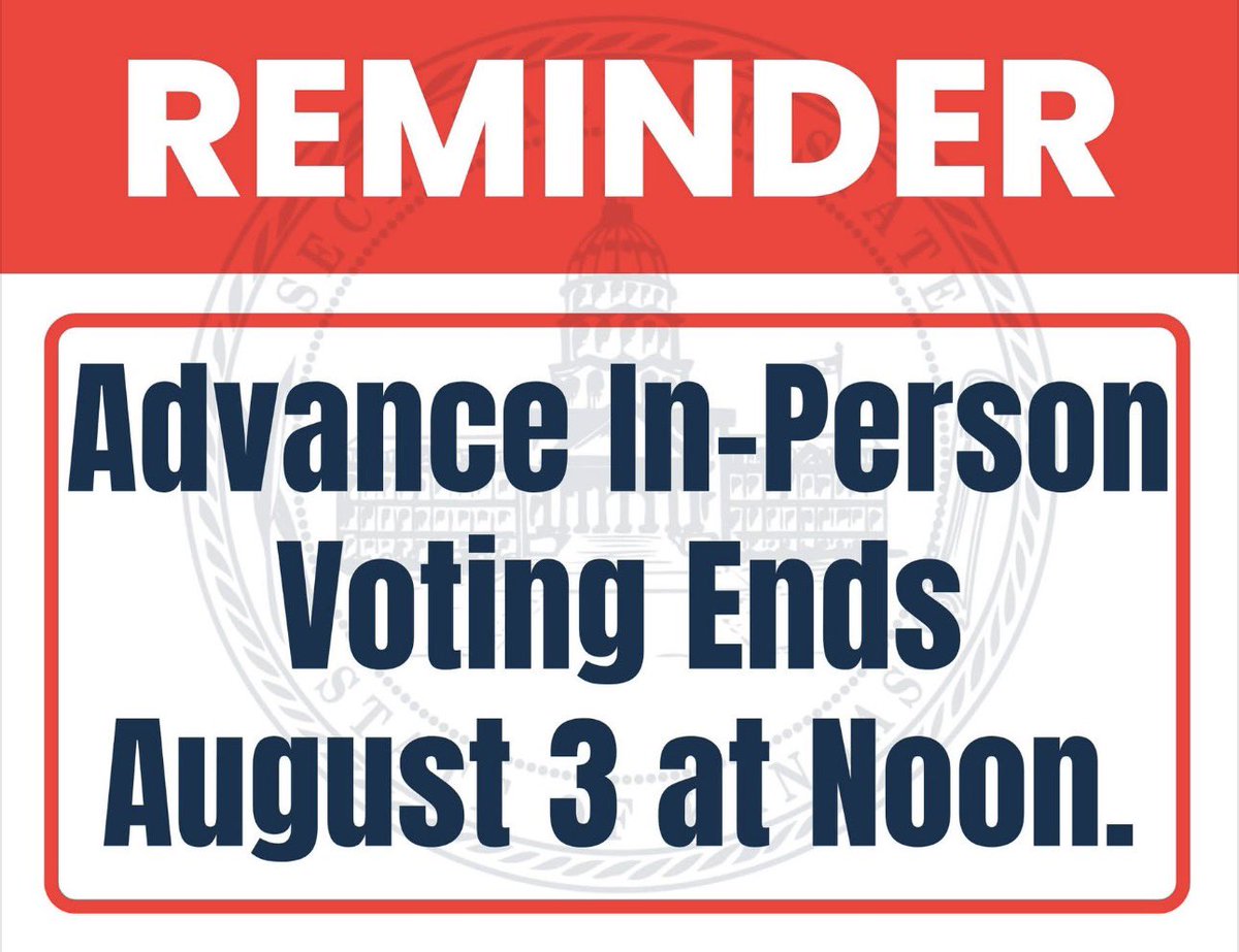 KansasGOP's tweet photo. You have until noon tomorrow to vote early! Polls are open on Election Day from 7am-7pm. Make a plan to go vote! https://t.co/mtDlRiOcAb
