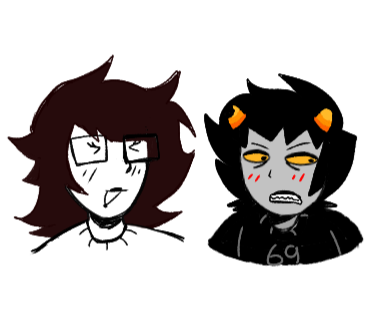 lal0ndeccest's tweet photo. #junekat heyJune WHY DIDYOU TAKE A BITR OF KARKATS HORN!!!!!!!!! silly silly girl its ok we forgive you💖💖💖💖💖 junekat yuri #homestuck https://t.co/9jLiSTd43v