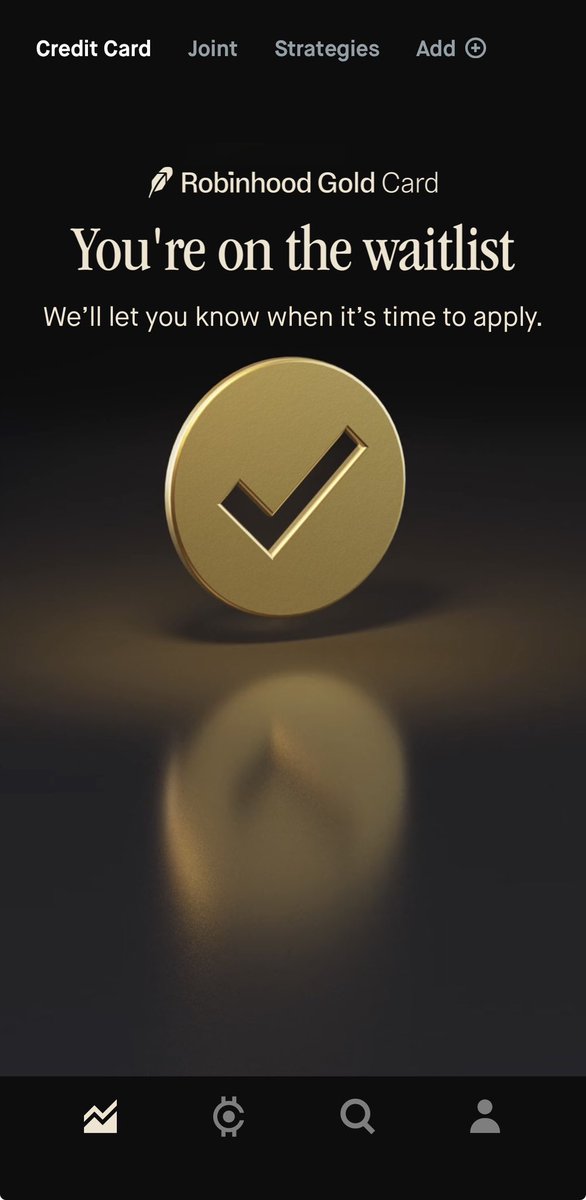 networthlog's tweet photo. Officially on the waitlist for the Robinhood Gold card - 3% back on everything. 

Anyone else have this? Seems like one of the best cards on the market. https://t.co/nRsZ9H1oH5