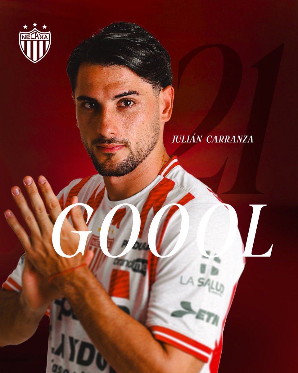 ClubNecaxa's tweet photo. #TOLvsNEC | 1-1 | No había más checar… ¡Lo empatan los Rayos! Tercer gol en tres jornadas para Julián Carranza. https://t.co/ekVfJ3E0wG