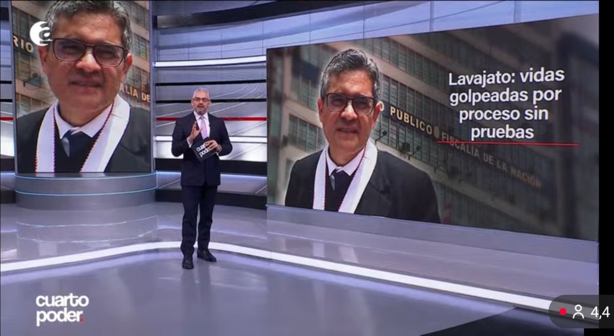 KillaPunchay's tweet photo. Cuarto Poder no demoró nada en llamar persecución al caso Lavajato para limpiarle la cara a su presidenta Fujimori. https://t.co/uxBPsQuhY7
