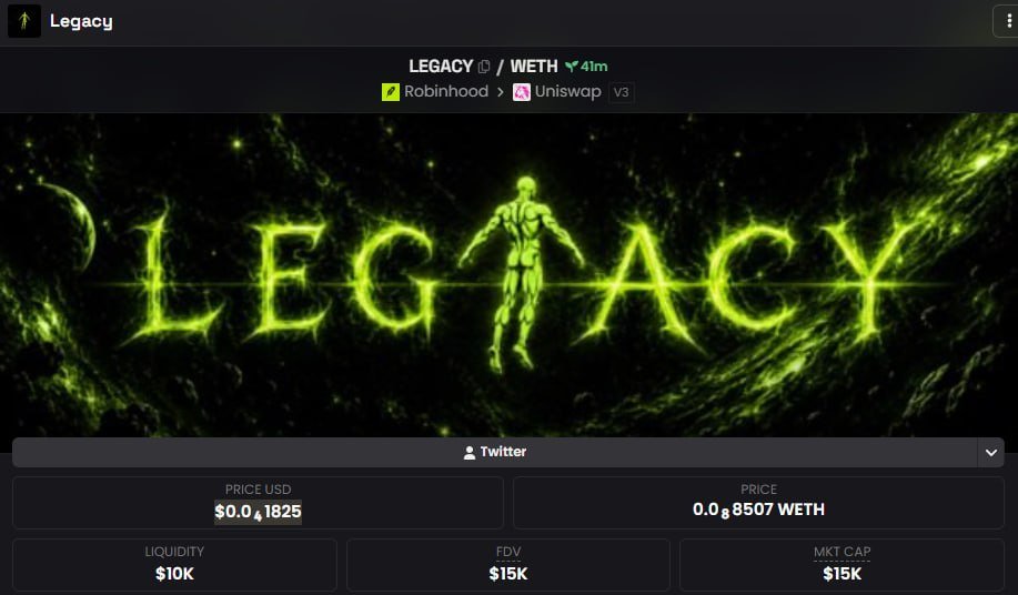 LEGACYonHood's tweet photo. $LEGACY is now updated on @dexscreener 

https://t.co/BHnJT0QtOW https://t.co/n8PO8XTDlA