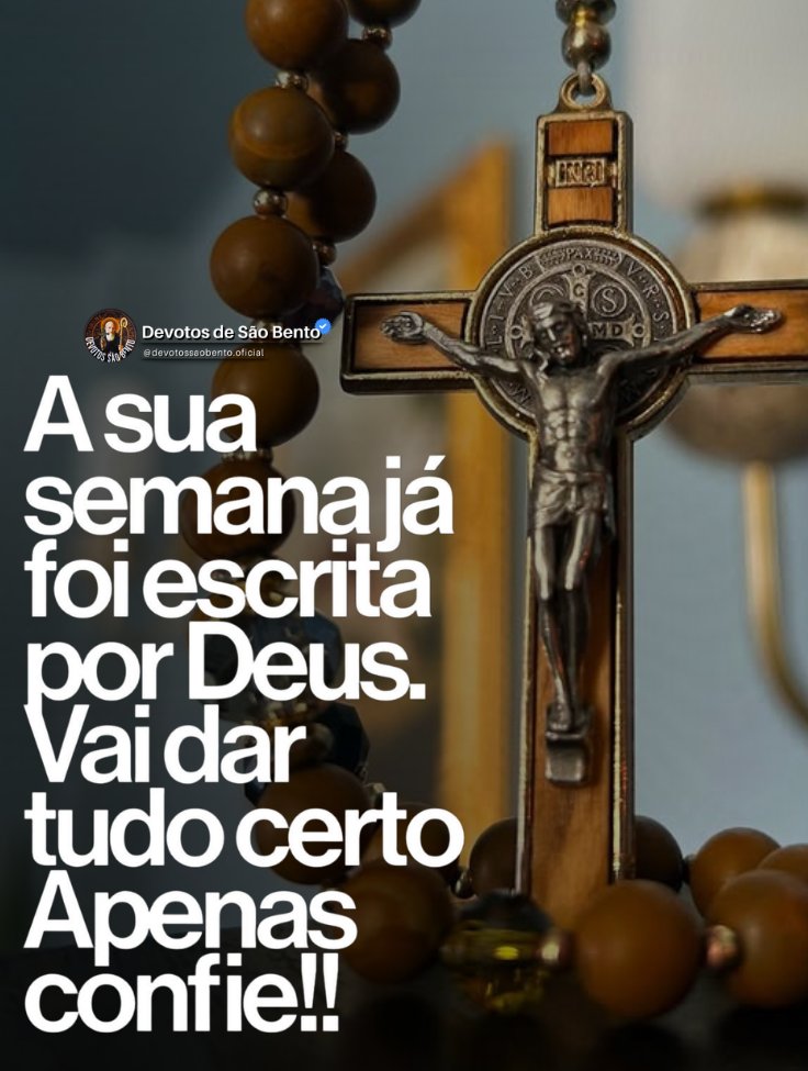 DevotosSaoBento's tweet photo. Uma semana abençoada a todos os Devotos de São Bento!

Que esta nova semana comece sob a proteção de Deus e a poderosa intercessão de São Bento.

Que a cruz de Cristo seja a sua força, que a Medalha de São Bento recorde diariamente a vitória do bem sobre todo o mal.🙏 https://t.co/YIFQ9fFd9k