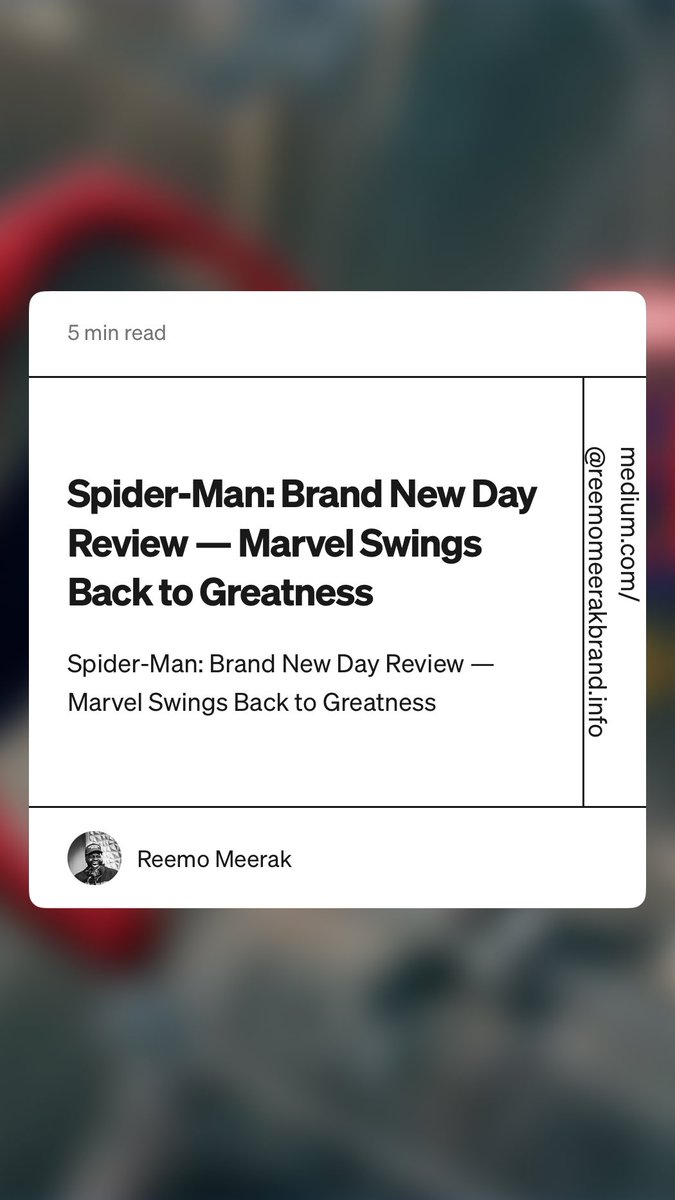 reemomeerak_'s tweet photo. Catch my latest review on Spider-Man: Brand New Day
#reemoapproved https://t.co/MJVYXDdX4B https://t.co/HNL79VXec1