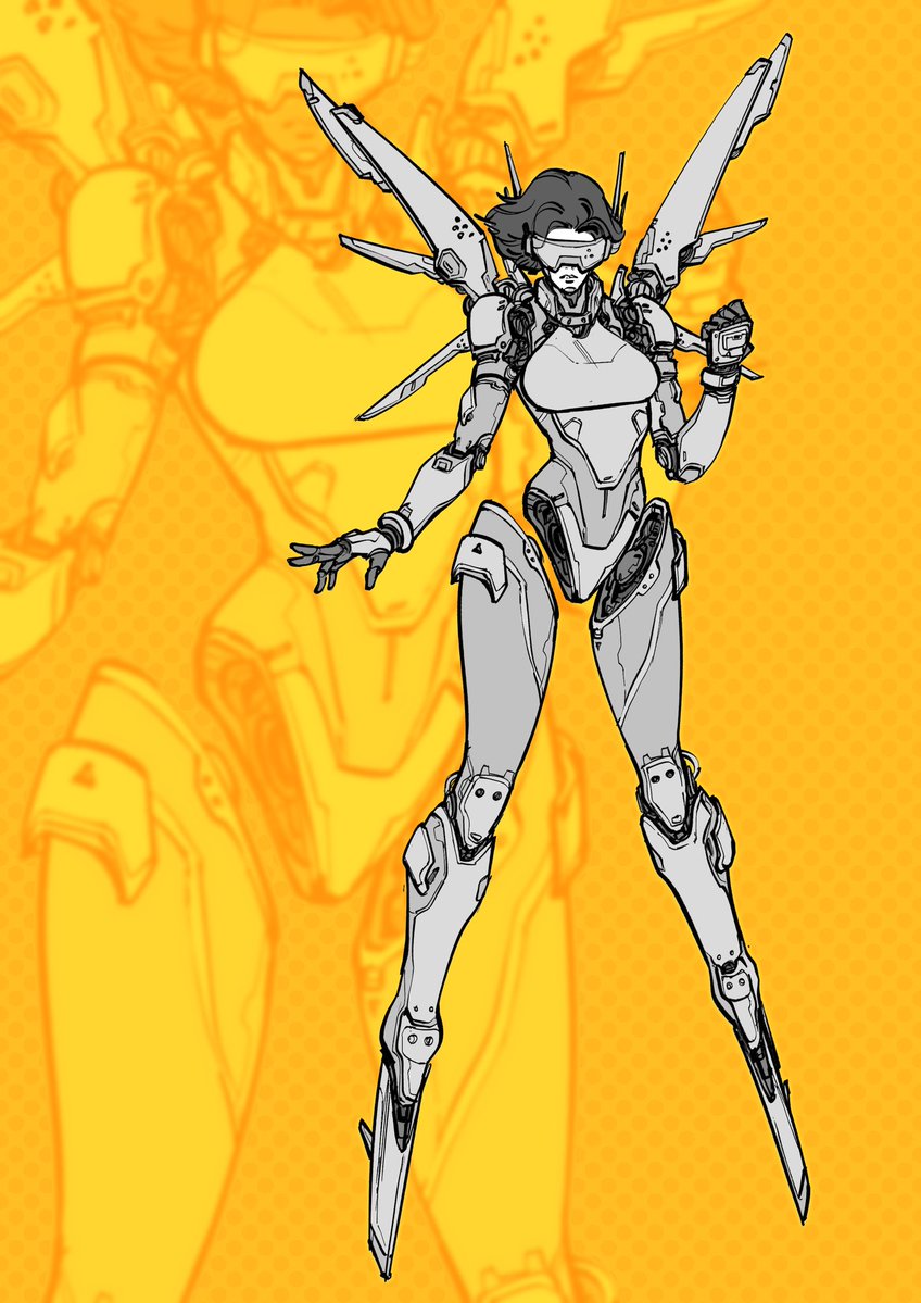 alexcipriano's tweet photo. Robot girl oc commission request! https://t.co/iqp5QUKPS1