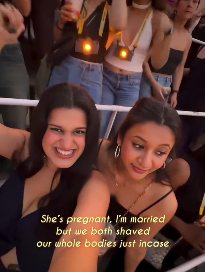 venom1s's tweet photo. These two married girls went to a concert. One of them is pregnant.

Still, they say they shaved their entire bodies just in case.

Basically, it means they're ready for a hookup or a one-night stand.

The same girls ask for princess treatment.

Why are modern women like this? https://t.co/2Yf8jNLlIn