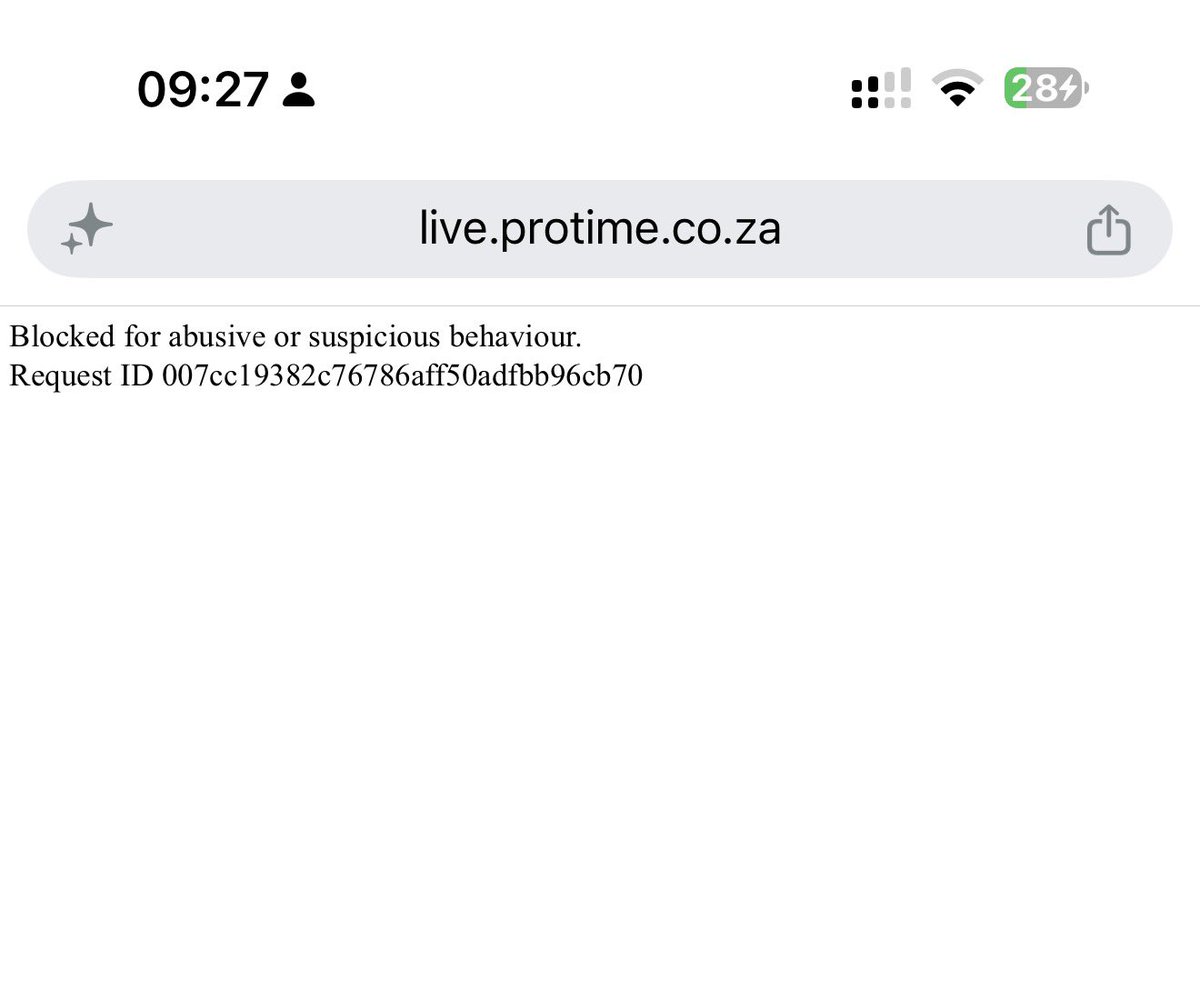 Carol_Kayise's tweet photo. @Phaphama I’ve been getting this error. I will try again with a different device. Thank you. https://t.co/1vs5jQzkI6