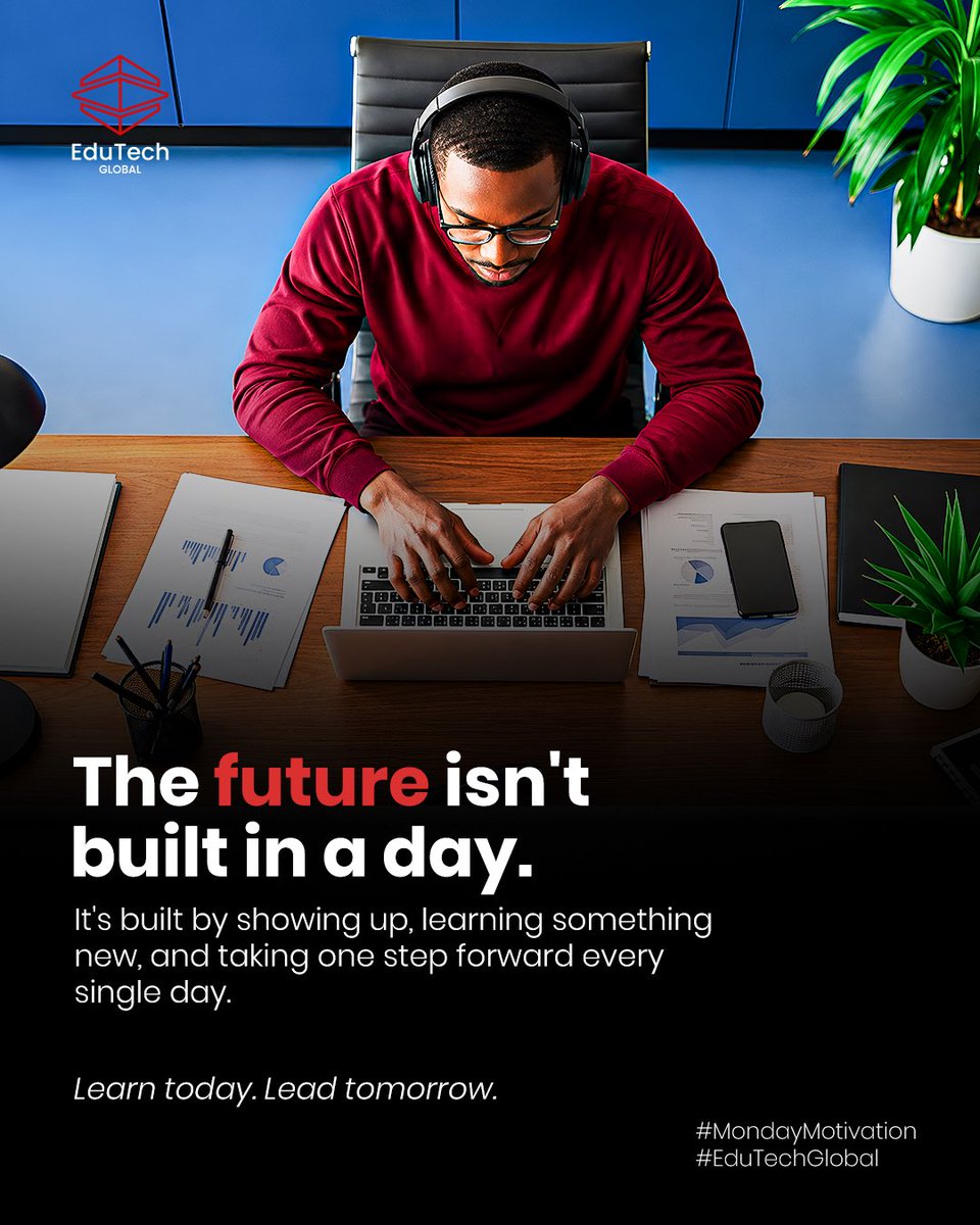EdutechGlobal's tweet photo. Every great achievement is the result of consistent effort, not overnight success.

The habits you build, the knowledge you gain, and the actions you take each day all contribute to the future you're creating.

Have a productive and purposeful week ahead!

#EduTechGlobal https://t.co/Y3qBxbo90i