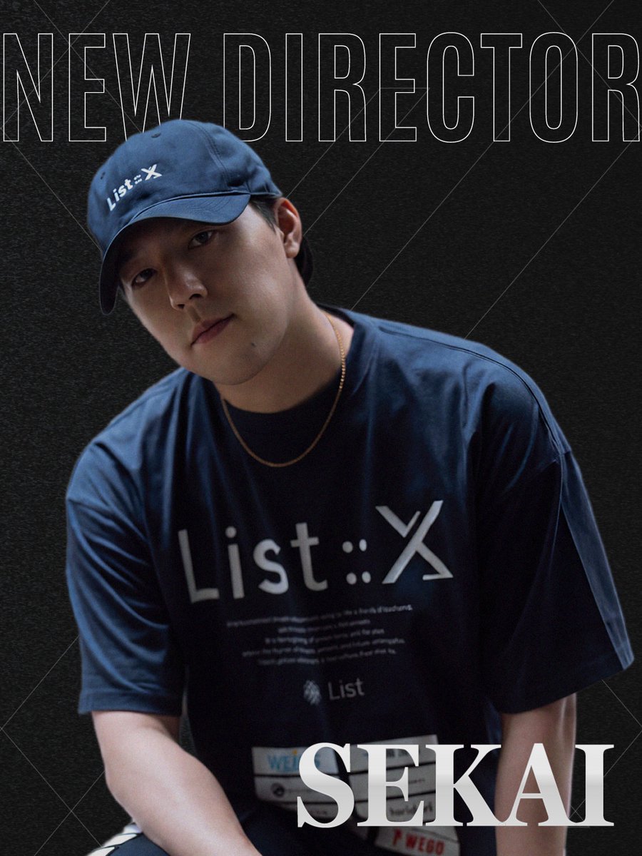 list_x_official's tweet photo. 【新ディレクター就任のお知らせ】🔈

26-27 SEASONよりList::X ディレクターとして
世界（EXILE / FANTASTICS）
の就任が決定🔥

世界（ @sekai_official_ ）

———＜本人コメント＞———

この度、List::Xの新ディレクターに就任しました、世界です。

以前からList::Xのダンスやスタイルには、僕自身が大切にしているHIPHOPカルチャーを強く感じていて、共感し、応援したいと思っていたチームでした。

ディレクターのお話をいただいた時はすぐには決断できませんでしたが、悩み抜いた末に「このチームとともに闘いたい」という気持ちが強くなり、この挑戦を決意しました。

新体制となるList::Xには、それぞれが素晴らしい実力と個性を持ったメンバーが集まっています。これまでのチームの良さを大切にしながら、メンバーの挑戦を後押しし、ともに成長していけるチームをつくっていきたいと思います。

そして、リストグループの本社が横浜にあるご縁もあり、神奈川出身の僕としても、横浜の皆さんに愛され、応援していただけるチームを目指していきたいです。

僕たちは、ただ勝つためだけではなく、ダンスを通してHIPHOPカルチャーを次の世代へつないでいけるチームを目指します。

これからのList::Xを、どうぞよろしくお願いいたします。

————————————

26-27 SEASON
新ディレクター・世界を迎え、新たな体制で挑むList::Xにご期待ください⚔️🖤

#ListX #リストエクス #DLEAGUE #Dリーグ #世界