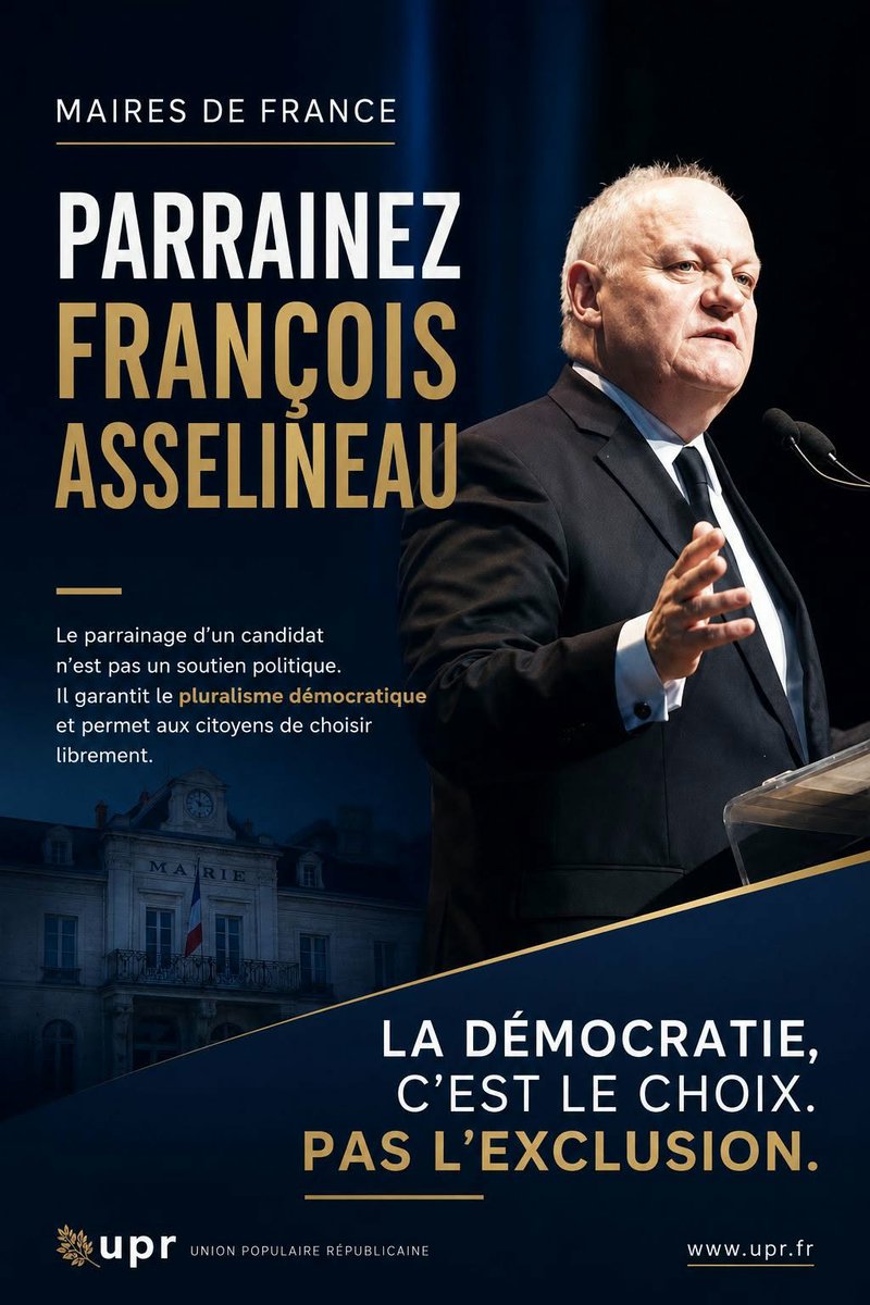 Phil_7338's tweet photo. Les #maires ont la clé démocratique en leurs mains...
Ils doivent s'en servir. 

L'heure est plus que grave !

#Presidentielle2027 je voterai pour @f_asselineau https://t.co/CWqHbD9kZj