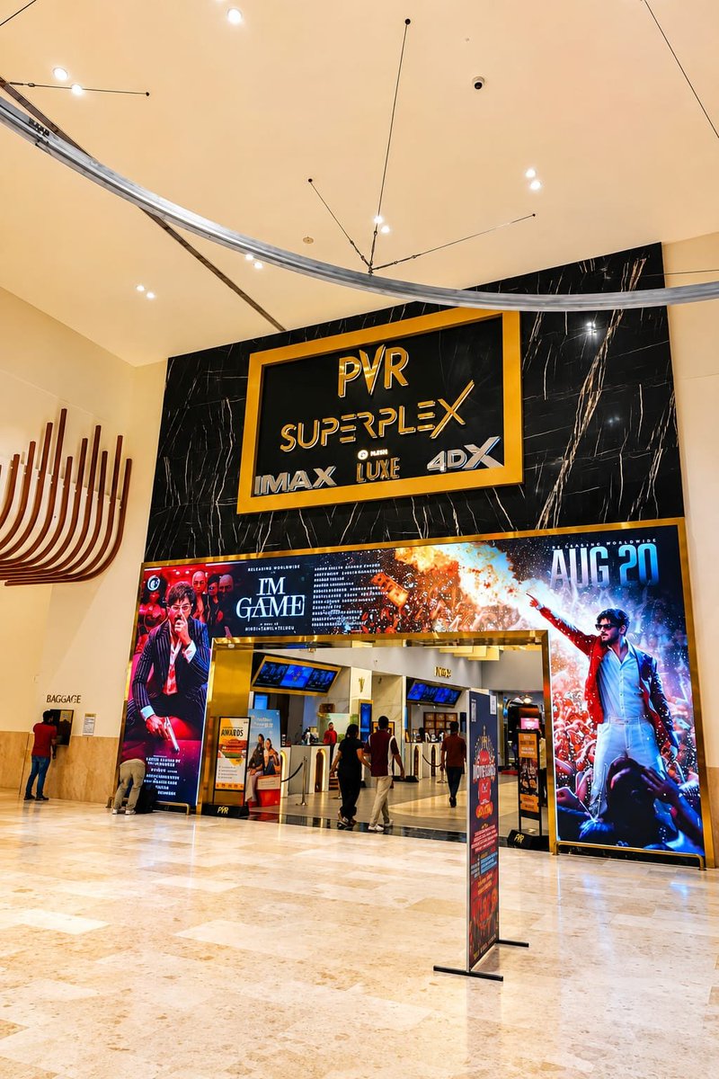 DQsWayfarerFilm's tweet photo. Are you ready for the ultimate cinematic showdown? The grand entrance at PVR Superplex is all decked out for ImGame! Catch the action live on the big screen starting August 20. 🎟️🔥

​#ImGameMovie #PVRCinemas #BigScreenExperience #GameOn #ImGame #WayfarerFilms #DulquerSalmaan https://t.co/c1KOtrOc5Z