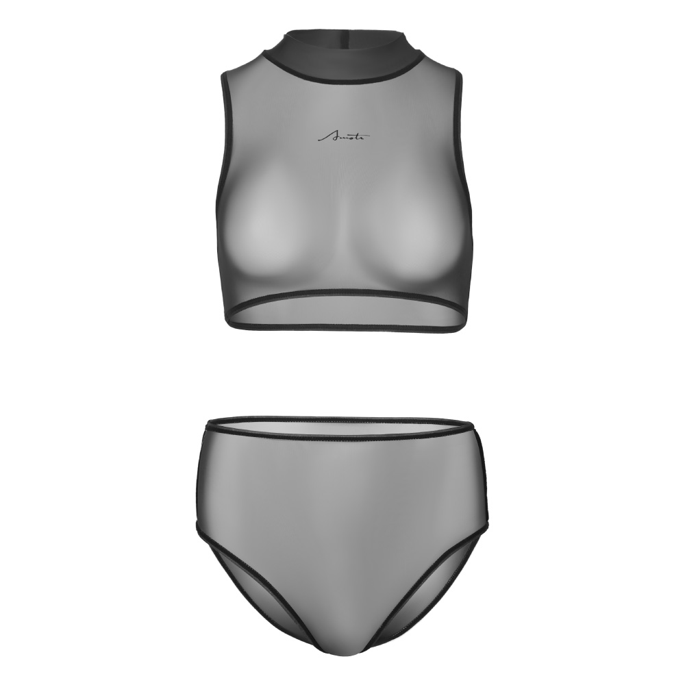 AMOTi_2023's tweet photo. NOW AVAILABLE ⚡️ The AMOTi Cheekiti Sheer Racerback Crop-Top &amp; Brief Set has dropped!

Get this sleek, sheer look directly from our official store: 
https://t.co/VbhKfo0jny🛍️✨

Amazing photography by @hikarihirase. 🙏📸

#AMOTi #パンスト #ストッキング #sliktex #cosplay  #AMORESY https://t.co/fsyY3orBqL