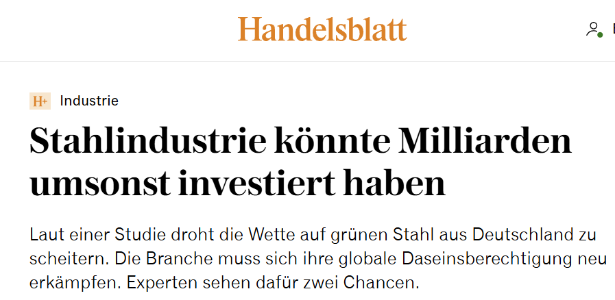 E_Boeminghaus's tweet photo. Wenn totale wirtschaftliche Dummheit auf totale wirtschaftliche Blödheit trifft, landet man bei grünem Stahl in Deutschland! 

Klar muss das scheitern! Dafür bedarf es keiner Studien von PWC! 

🙈🙈🙈🙈

https://t.co/vB62a04BlJ https://t.co/bIc3dNVCU3