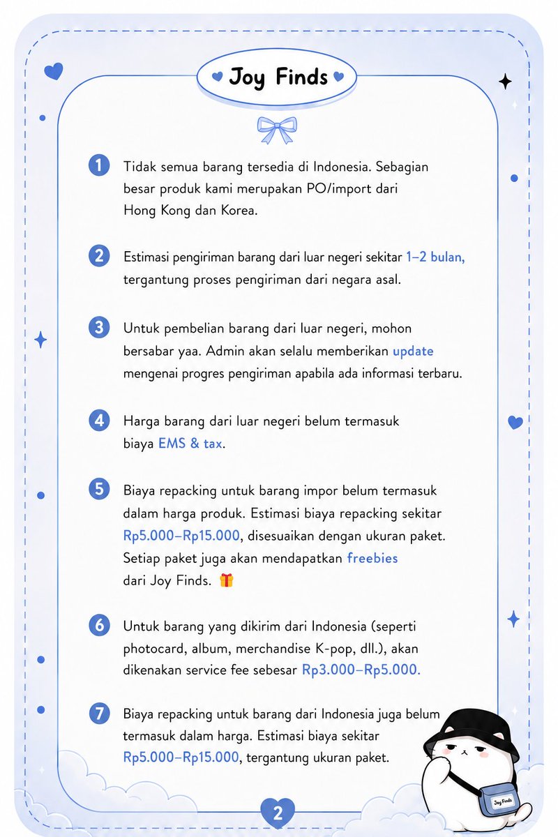 GOJoyFinds's tweet photo. Mohon baca Terms &amp; Conditions terlebih dahulu sebelum melakukan order.
Thank you &amp; happy shopping! 🤍✨ https://t.co/QkGEbkC0u4