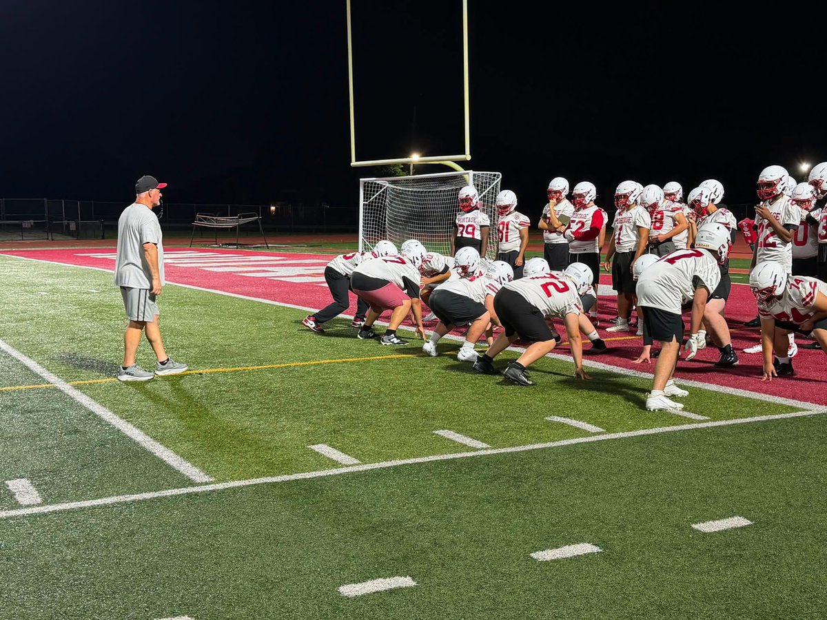CoachCodyFrench's tweet photo. Practice #1 in the books at Midnight!
Go Big Red!! https://t.co/ifXFtdkKZq