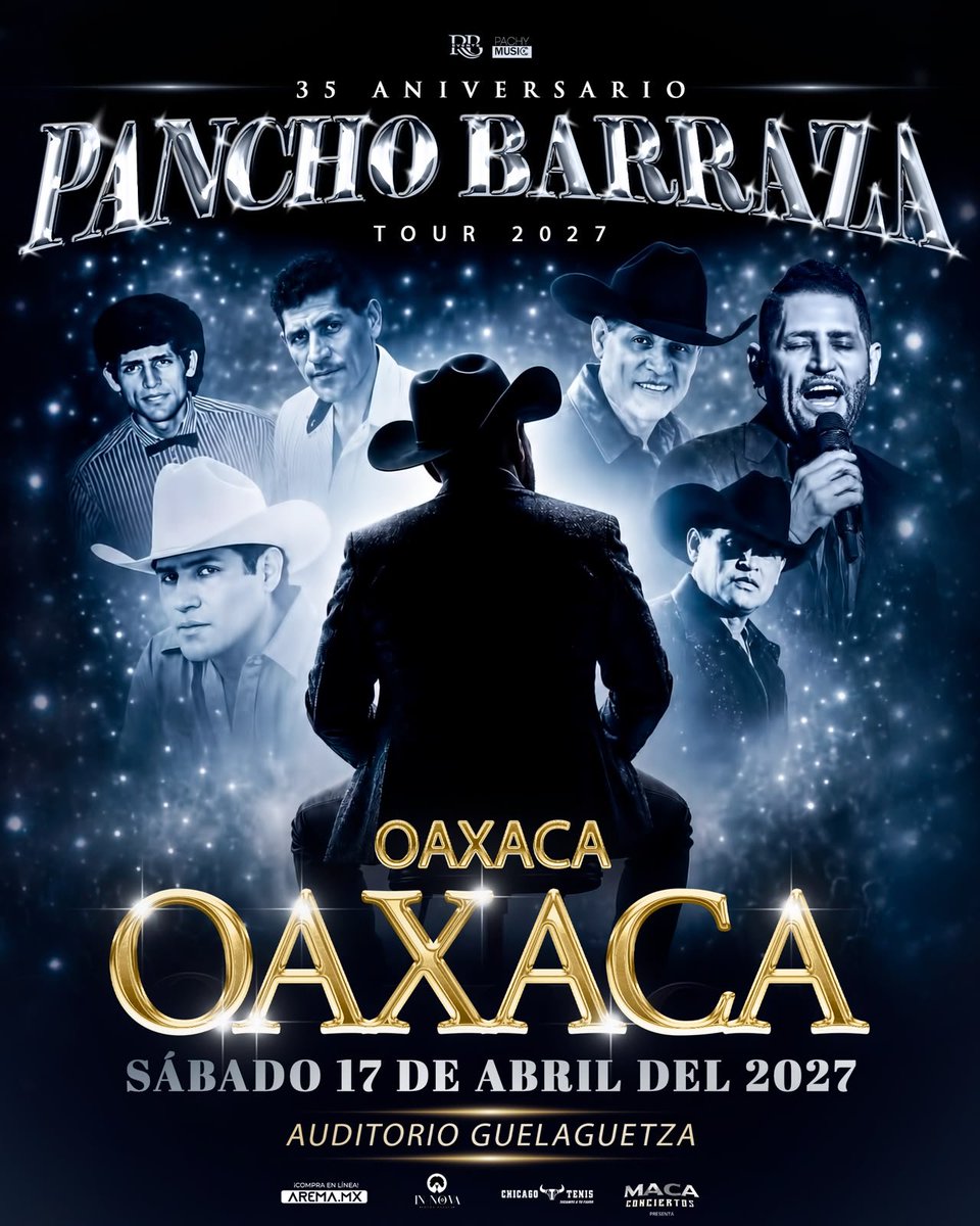 oaxaca_mix's tweet photo. 🤠❤️‍🔥 Pancho Barraza regresa a Oaxaca para celebrar 35 años de trayectoria con una noche de romance, despecho y grandes éxitos.

📅 17 de abril de 2027
📍 Auditorio Guelaguetza
🎟️ Venta en https://t.co/SOuPbtEas4

#OaxacaMix #PanchoBarraza #Oaxaca https://t.co/oMq47xCrFK