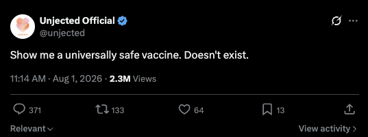 Unjected Official tweet media