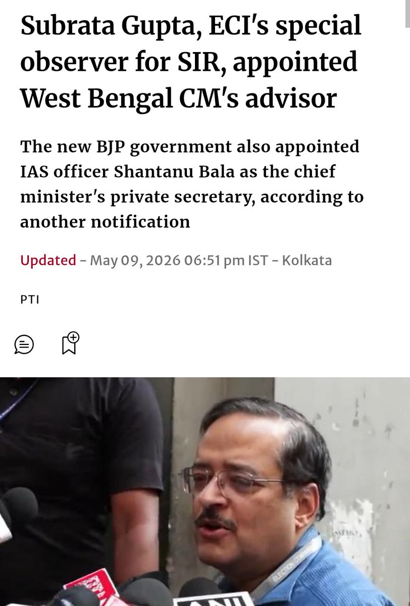 krishc73336915's tweet photo. @Skhan_O Maine umeed chhod di. Bengal was classic case of disenfranchisement. 90 lakh delete kiye the jisme se 27 lakh ne appeal ki thi

May 4 ko result bhi aagya. Lekin 15 may tak bas 6000 cases ki sunwayi hui jisme se 4000 wapis list mein aaye

Subrata gupta became advisor to subendhu https://t.co/U8aIrNqM2a