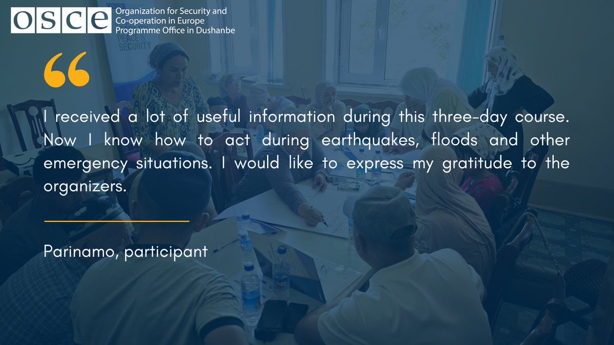 oscedushanbe's tweet photo. 📌 Preparedness must be inclusive. 
🗓️ From May-July 2026, @oscedushanbe and partners supported 71 persons with disabilities in Isfara, Baljuvon &amp; Darvoz to build practical skills in disaster preparedness, first aid and accessible 🆘 emergency apps.
#inclusion #DRR #oscedushanbe https://t.co/xVw31UTiJW