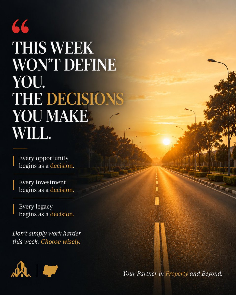 _officialKiid's tweet photo. Every Monday arrives with the same twenty-four hours.

Yet, by the end of the week, some people will be closer to their goals while others will remain exactly where they started.

The difference is rarely time.

It is often the quality of the decisions made with that time... https://t.co/UdyNXwObWm