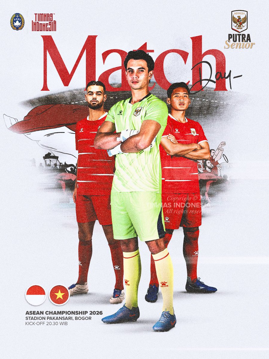 TimnasIndonesia's tweet photo. 🇮🇩 Back 𝐇𝐎𝐌𝐄. Against Vietnam. 

🕰️ 𝐓𝐎𝐍𝐈𝐆𝐇𝐓 | 20.30 WIB
🏆 ASEAN Championship
🏟️ Pakansari Stadium

‣ #TimnasDay ‣ #BersamaGaruda https://t.co/BCns9ILVBK