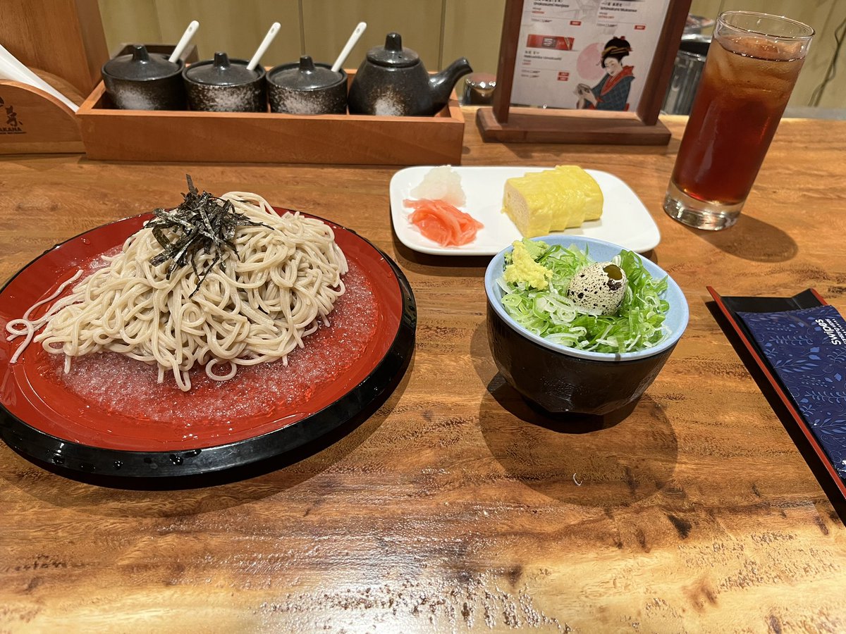 misha_0303's tweet photo. Zaru soba to Tamago oishi, dipadukan dengan es teh tawar 😊 https://t.co/YPNOXJdZBx